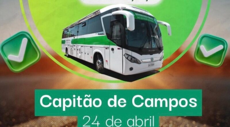Defensoria Itinerante oferece atendimento gratuito em Capitão de Campos