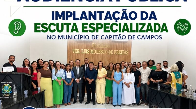Audiência pública fortalece implantação da Escuta Especializada em Capitão de Campos