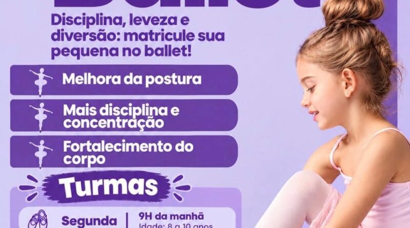 Capitão de Campos abre matrículas para aulas de ballet